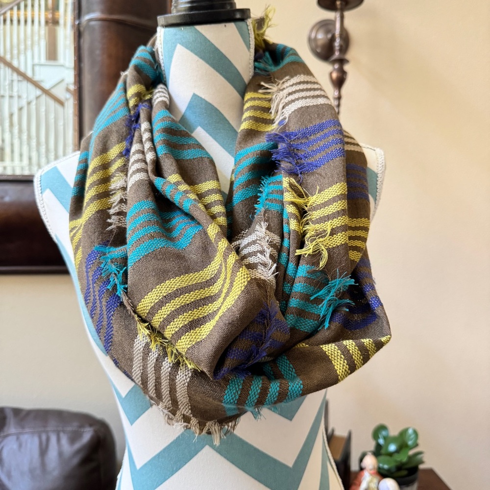 ✅New “Xhilaration”  Striped Multicolor Infinity Scarf